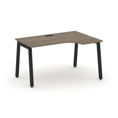 Style Project Стол рабочий эргоном. SN-5A.SPA-012(R) Антрацит/Металл Белый 1580*700/980*750 фото 3