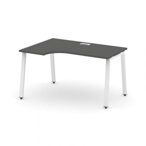 Style Project Стол рабочий эргоном. SN-6A.SPA-002(L) Дуб Наварра/Металл Белый 1580*600/980*750 фото 15