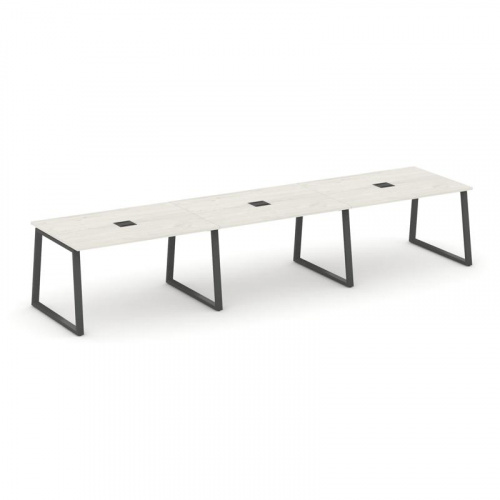 Style Project Стол переговорный SN-6T1.SPRG-024 Акация Лорка/Металл Антрацит/Заглушка Металл Антраци фото 24