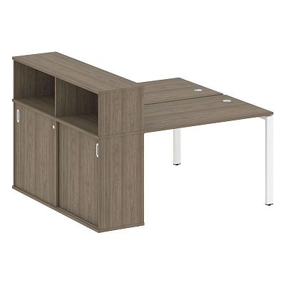 Бенч-система с шкафом-купе на П-обр. м/к Metal System БП.РС-СШК-2.2