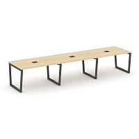 Style Project Стол переговорный SN-5T2.SPRG-023 Акация Лорка/Металл Антрацит/Заглушка Металл Антраци