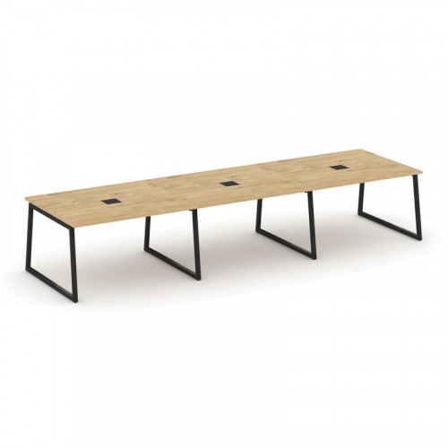 Style Project Стол переговорный SN-4T1.SPRG-053 Акация Лорка/Металл Антрацит/Заглушка Металл Антраци фото 2