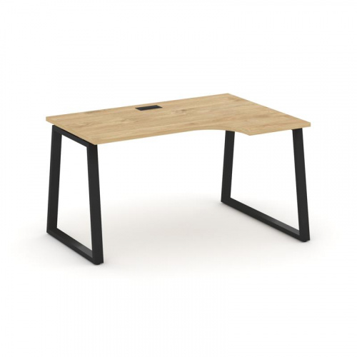 Style Project Стол рабочий эргоном. SN-6T1.SPA-022(R) Акация Лорка/Металл Антрацит/Заглушка Пластик