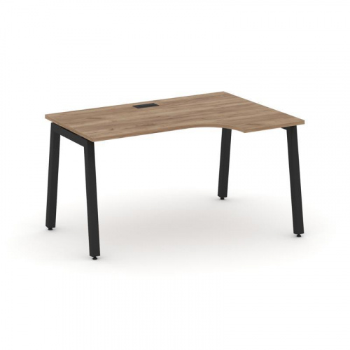 Style Project Стол рабочий эргоном. SN-5A.SPA-012(R) Антрацит/Металл Белый 1580*700/980*750 фото 8