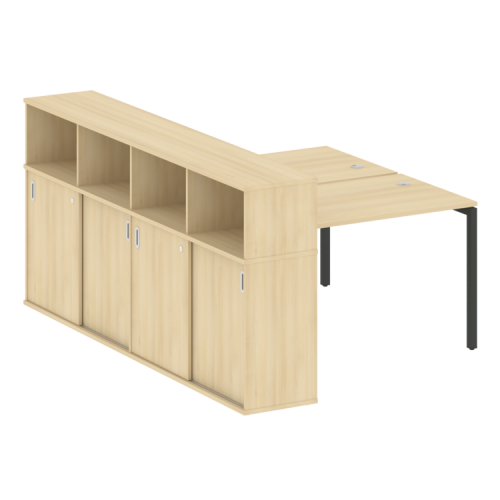 Бенч-система с шкафом-купе на П-обр. м/к Metal System Quattro 40БП.РС-СШК-4.2 фото 15