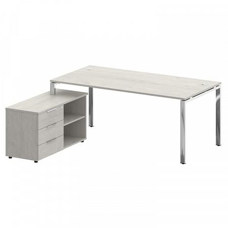 Стол руководителя с тумбой Metal System Direct БГ.СРТ-5.9 (L)