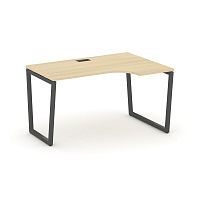 Style Project Стол рабочий эргоном. SN-4T2.SPA-011(R) Акация Лорка/Металл Антрацит/Заглушка Пластик