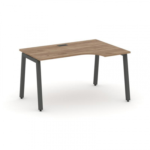 Style Project Стол рабочий эргоном. SN-5A.SPA-012(R) Антрацит/Металл Белый 1580*700/980*750 фото 22