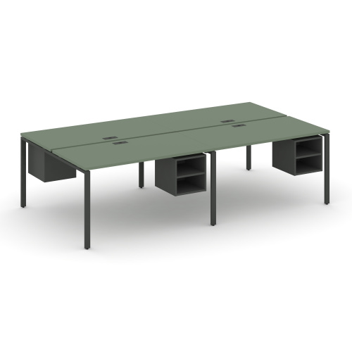 Бенч-система на 4 места с подвесными тумбами Concept CN.DRS-125