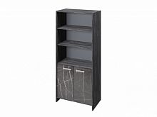 Шкаф для документов FI-672.G Древесина Графит/Камень Пьетра Гриджиа черный