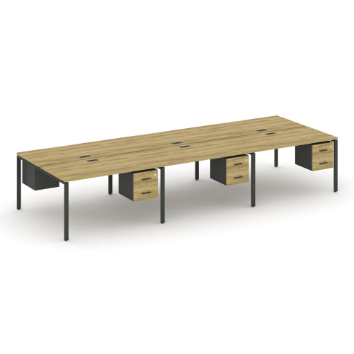 Бенч-система на 6 мест с подвесными тумбами Concept CN.DRS-156 фото 4