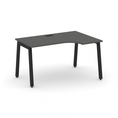 Style Project Стол рабочий эргоном. SN-5A.SPA-012(R) Антрацит/Металл Белый 1580*700/980*750 фото 13