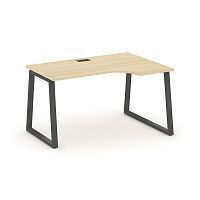 Style Project Стол рабочий эргоном. SN-6T1.SPA-022(R) Акация Лорка/Металл Антрацит/Заглушка Пластик