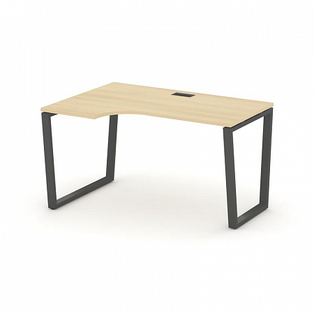Style Project Стол рабочий эргоном. SN-6T2.SPA-012(L) Акация Лорка/Металл Антрацит/Заглушка Пластик