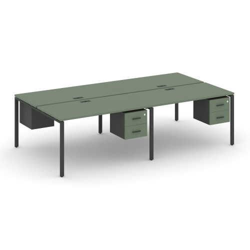 Бенч-система на 4 места с подвесными тумбами Concept CN.DRS-133 фото 2