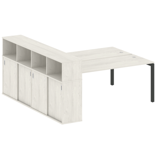 Бенч-система с шкафом-купе на П-обр. м/к Metal System Quattro 50БП.РС-СШК-4.5 фото 5