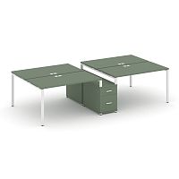 Бенч-система на 4 места с опорной тумбой Concept CN.DRS-313