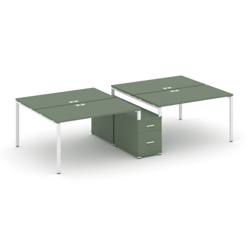 Бенч-система на 4 места с опорной тумбой Concept CN.DRS-314