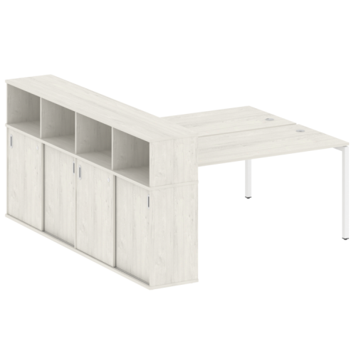 Бенч-система с шкафом-купе на П-обр. м/к Metal System Quattro 40БП.РС-СШК-4.4 фото 7