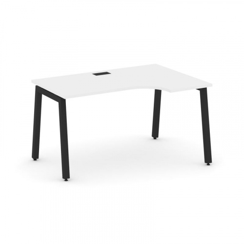 Style Project Стол рабочий эргоном. SN-5A.SPA-012(R) Антрацит/Металл Белый 1580*700/980*750 фото 12