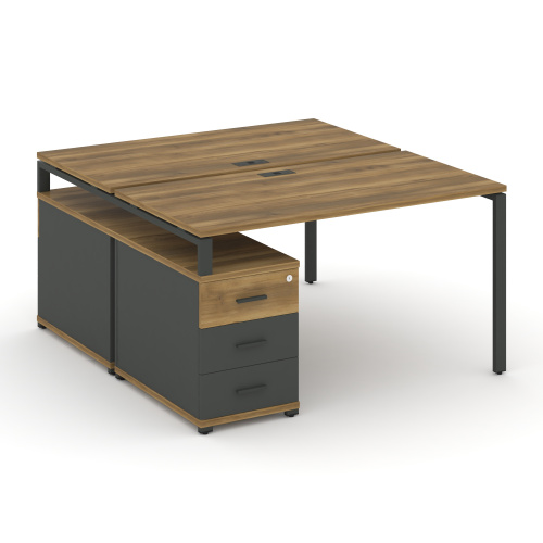 Бенч-система на 2 места с опорной тумбой Concept CN.DRS-304