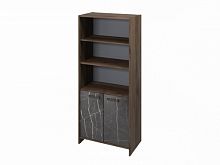 Шкаф для документов FB-672.G. Орех Пацифик Табак/Камень Пьетра Гриджиа черный