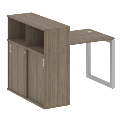 Стол офисный с шкафом-купе на О-обр. м/к Metal System Quattro 50БО.РС-СШК-3.1 фото 2