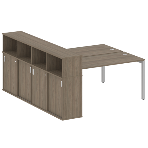 Бенч-система с шкафом-купе на П-обр. м/к Metal System Quattro 50БП.РС-СШК-4.4 фото 2