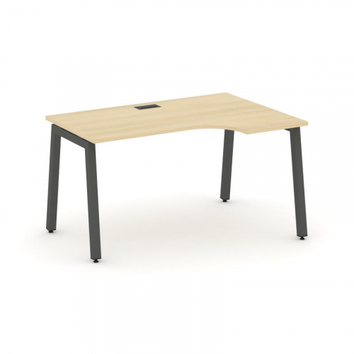 Style Project Стол рабочий эргоном. SN-5A.SPA-012(R) Антрацит/Металл Белый 1580*700/980*750 фото 18