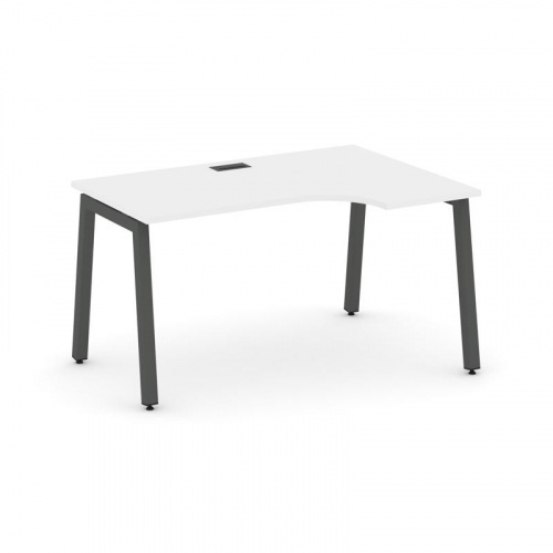 Style Project Стол рабочий эргоном. SN-5A.SPA-012(R) Антрацит/Металл Белый 1580*700/980*750 фото 20