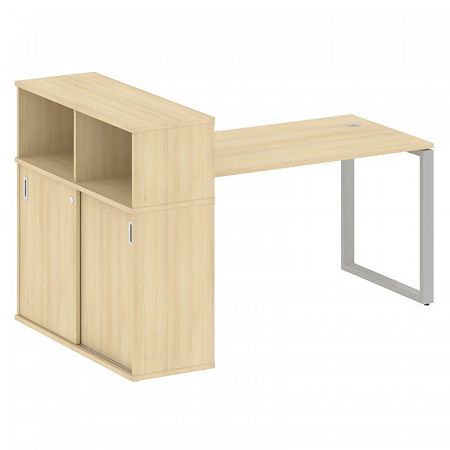 Стол письменный с шкафом-купе на О-обр. м/к Metal System БО.РС-СШК-3.3