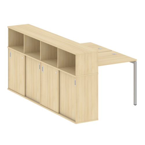 Бенч-система с шкафом-купе на П-обр. м/к Metal System Quattro 40БП.РС-СШК-4.1 фото 14