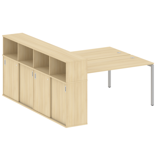 Бенч-система с шкафом-купе на П-обр. м/к Metal System Quattro 40БП.РС-СШК-4.4 фото 14