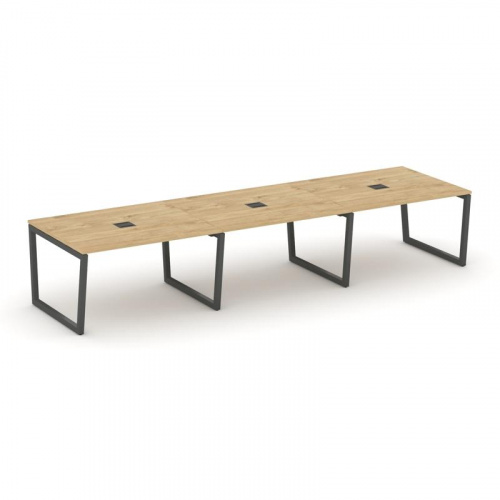 Style Project Стол переговорный SN-5T2.SPRG-052 Акация Лорка/Металл Антрацит/Заглушка Металл Антраци фото 22