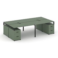 Бенч-система на 4 места с 2 опорными тумбами Concept CN.DRS-332