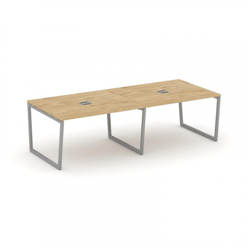 Style Project Стол переговорный SN-4T2.SPRG-043 Акация Лорка/Металл Антрацит/Заглушка Металл Антраци фото 2