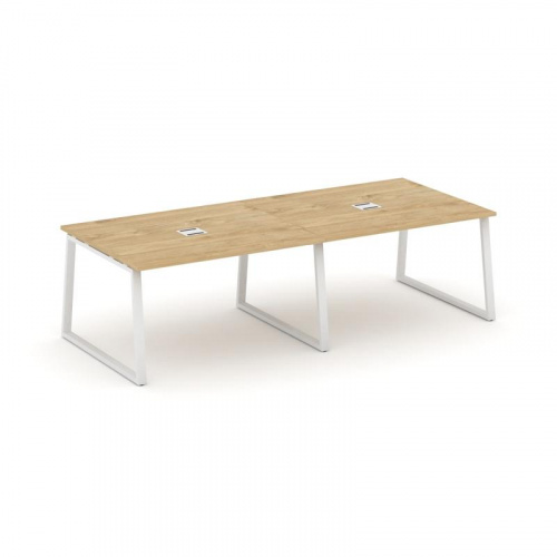 Style Project Стол переговорный SN-6T1.SPRG-043 Акация Лорка/Металл Антрацит/Заглушка Металл Антраци фото 3