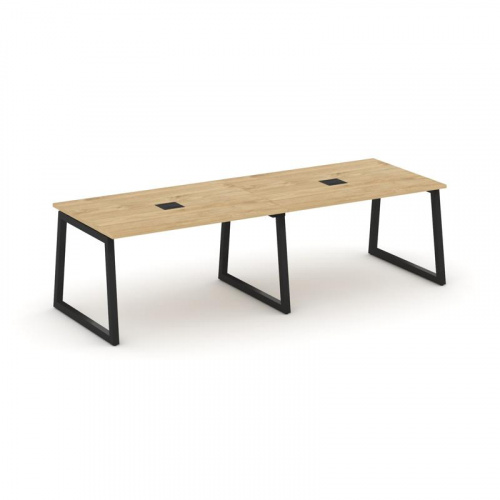 Style Project Стол переговорный SN-5T1.SPRG-011 Акация Лорка/Металл Антрацит/Заглушка Металл Антраци