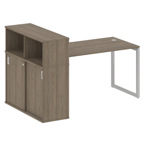 Стол офисный с шкафом-купе на О-обр. м/к Metal System Quattro 40БО.РС-СШК-3.3 фото 3