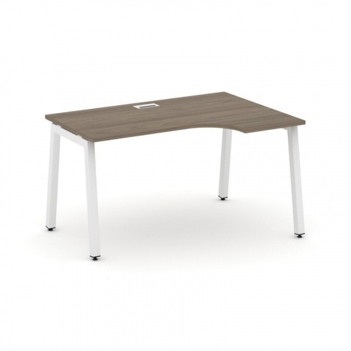 Style Project Стол рабочий эргоном. SN-5A.SPA-012(R) Антрацит/Металл Белый 1580*700/980*750 фото 21