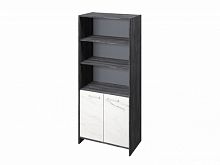 Шкаф для документов FI-672.G Древесина Графит/Мрамор Леванто белый