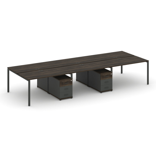 Бенч-система на 6 мест с 2 опорными тумбами Concept CN.DRS-342 фото 3