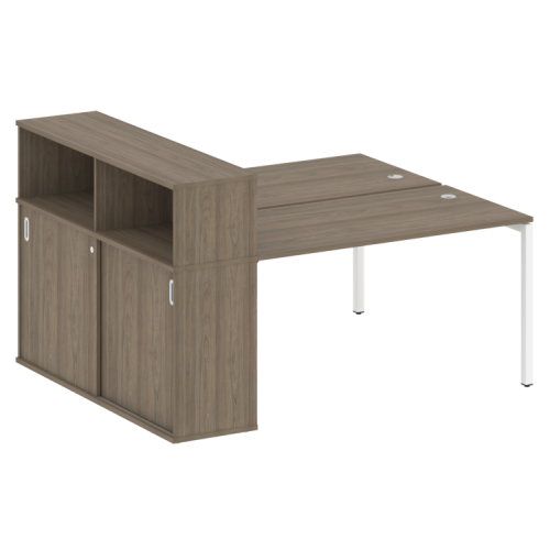 Бенч-система с шкафом-купе на П-обр. м/к Metal System Quattro 40БП.РС-СШК-2.3 фото 2