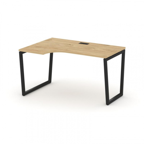 Style Project Стол рабочий эргоном. SN-4T2.SPA-021(L) Акация Лорка/Металл Антрацит/Заглушка Пластик