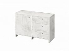 Тумба двухсекционная FI-12-01.D Хромикс белый