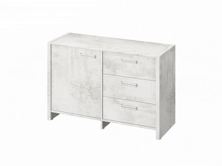 Тумба двухсекционная FI-12-01.D Хромикс белый