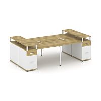 Бенч-система на 4 места с 2 опорными тумбами Concept CN.DRS-445