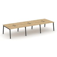 Style Project Рабочая станция 2-х сторон. SN-5A.DRS-084 Тиквуд Светлый/Металл Антрацит 4740*1632*750