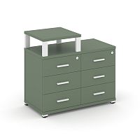Тумба приставная с 6 ящиками Concept CN.TSP-008 W