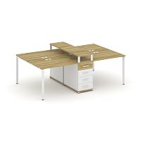 Бенч-система на 4 места с 1 опорной тумбой Concept CN.DRS-433